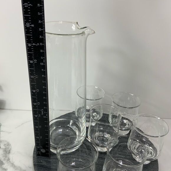 VINTAGE MCM SASAKI Crystal glass martini set - Picture 3 of 6